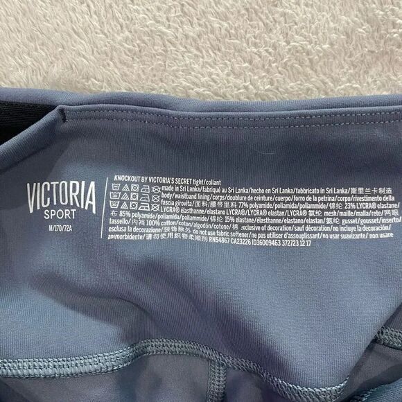 Victoria Sport Knockout Blue Gray Mesh Athletic Leggings Size M - Picture 11 of 13